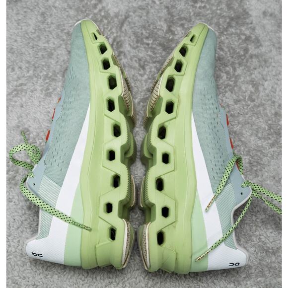 On Cloud Cloudmonster Green Glacier Gray Running Shoes Sneakers Womens Size 10 - Picture 4 of 15
